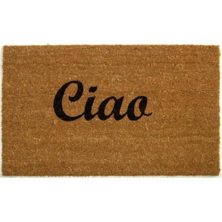 GEO CRAFTS Geo Crafts G362 Ciao 18 x 30 in. PVC Back Coir Outdoor Doormat G362 CIAO